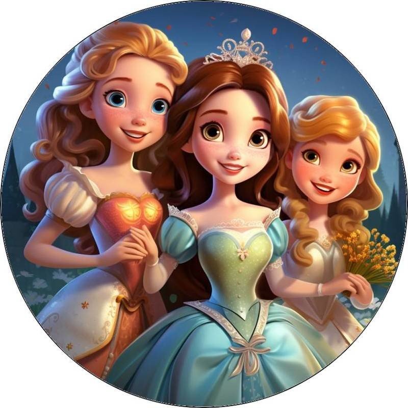 Jedlý papír Disney princezny a víly 19,5 cm - Pictu Hap