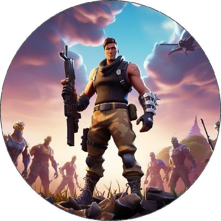 Jedlý papír Fortnite game střelec 19,5 cm - Pictu Hap