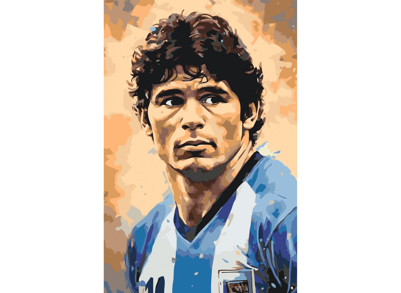 MALUJEŠ Malování podle čísel - DIEGO MARADONA Rozměr: 40x60 cm, Rámování: bez rámu a bez vypnutí plátna