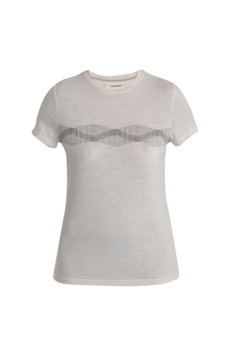 ICEBREAKER Wmns Merino 150 Tech Lite III SS Tee Mountain Lines, Chalk velikost: S