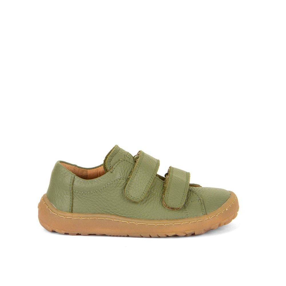 FRODDO TENISKY LEATHER D-VELCRO II Olive | Dětské barefoot tenisky