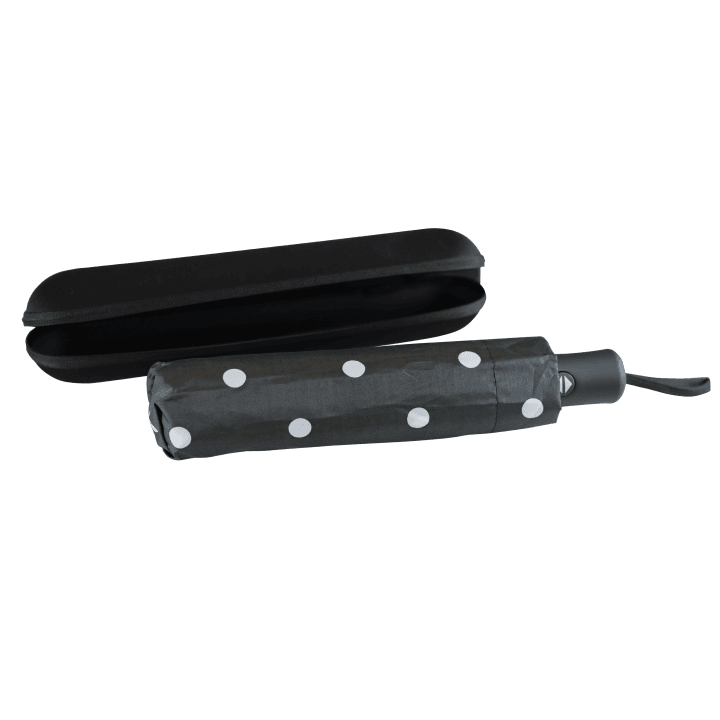Q Home Skládací automatický mini deštník, černý