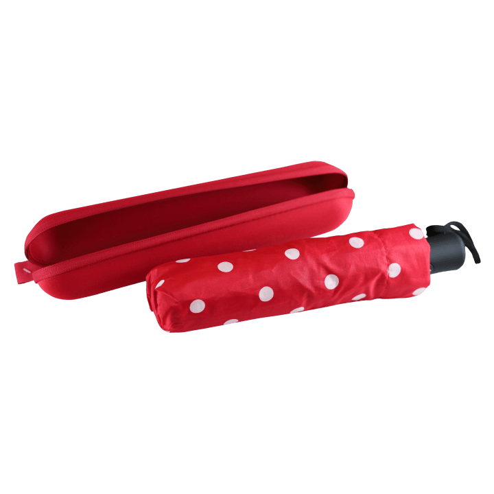 Q Home Skládací automatický mini deštník, červený