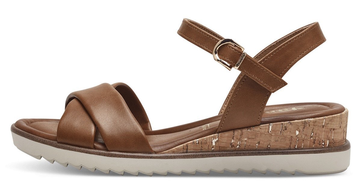 Tamaris 1-28106-42-305 Dámské sandály na klínku hnědé 36