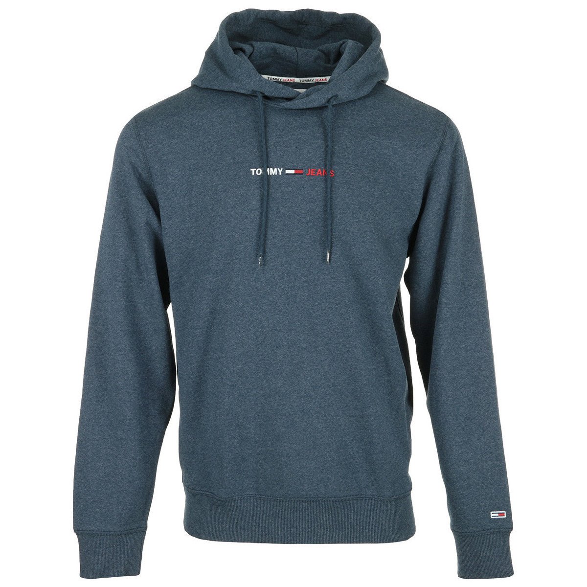 Tommy Hilfiger  Straight Logo Hoodie  Modrá