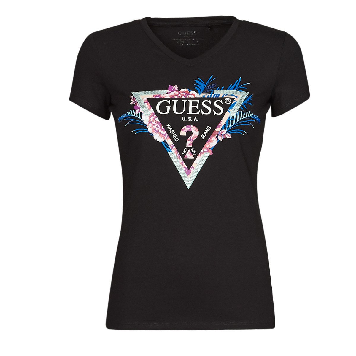 Guess  SS VN KATHE TEE  Černá