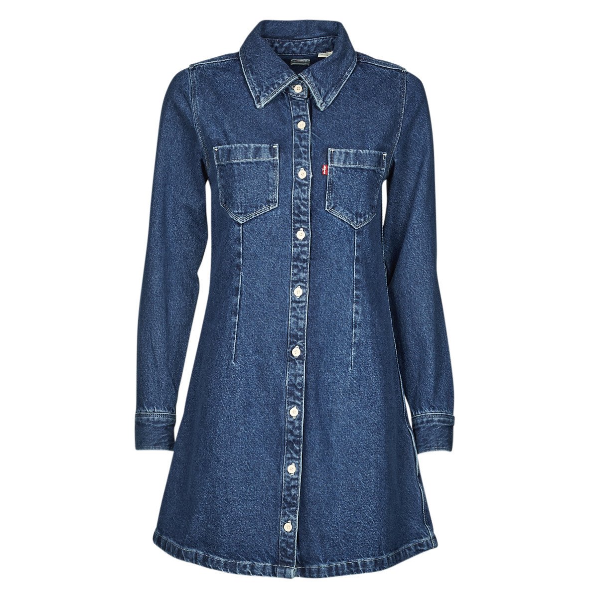 Levis  SABINE MINI DRESS  Modrá