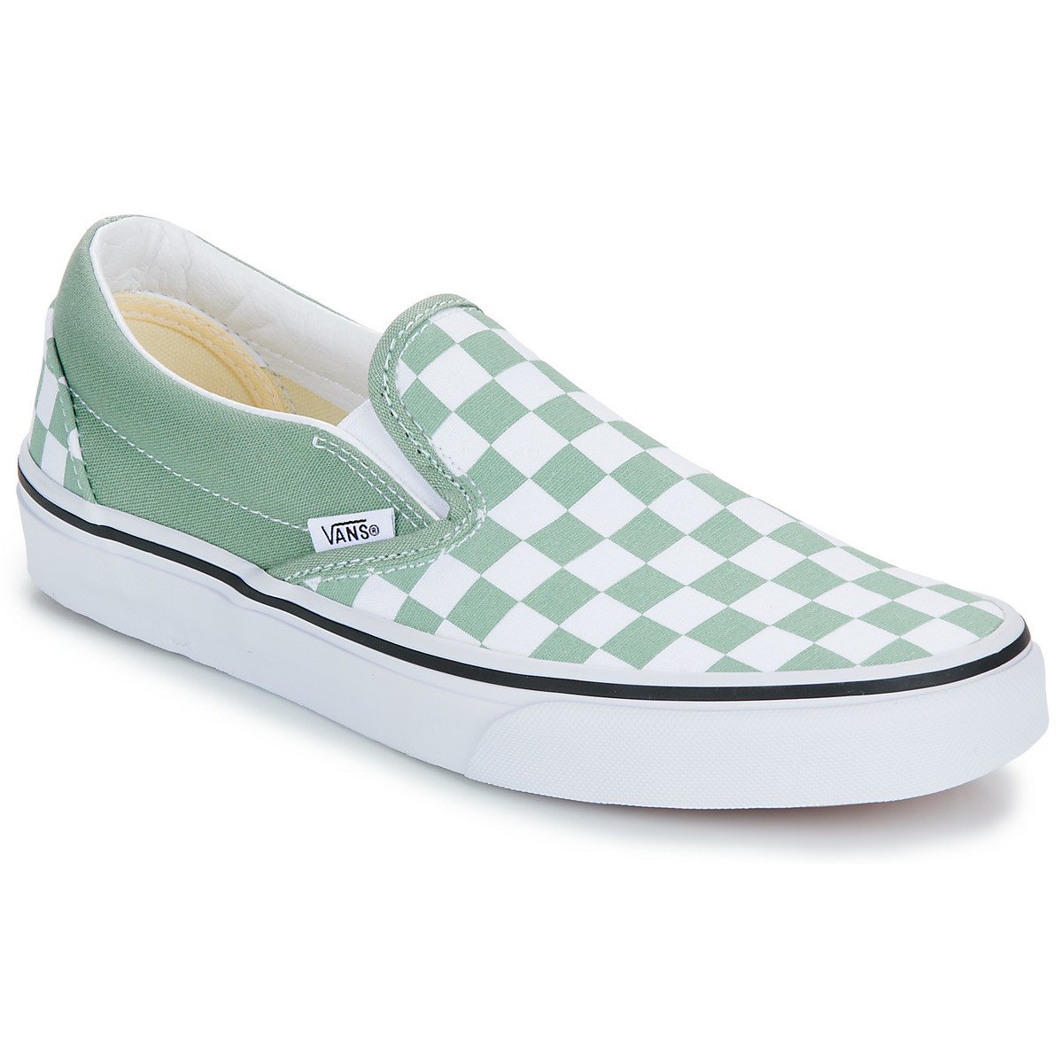 Vans  Classic Slip-On COLOR THEORY CHECKERBOARD ICEBERG GREEN  Zelená