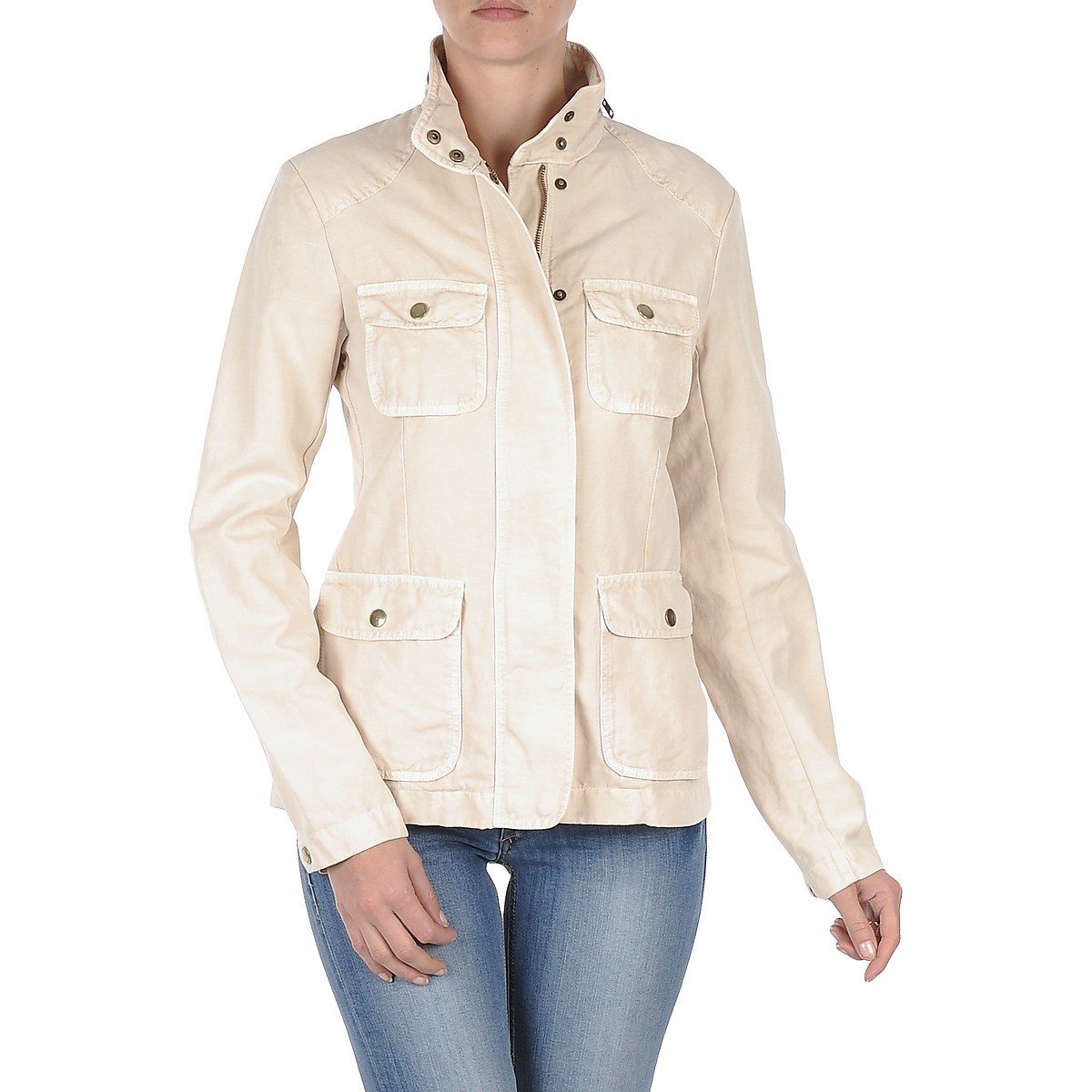 Gant  COTTON LINEN 4PKT JACKET  Béžová