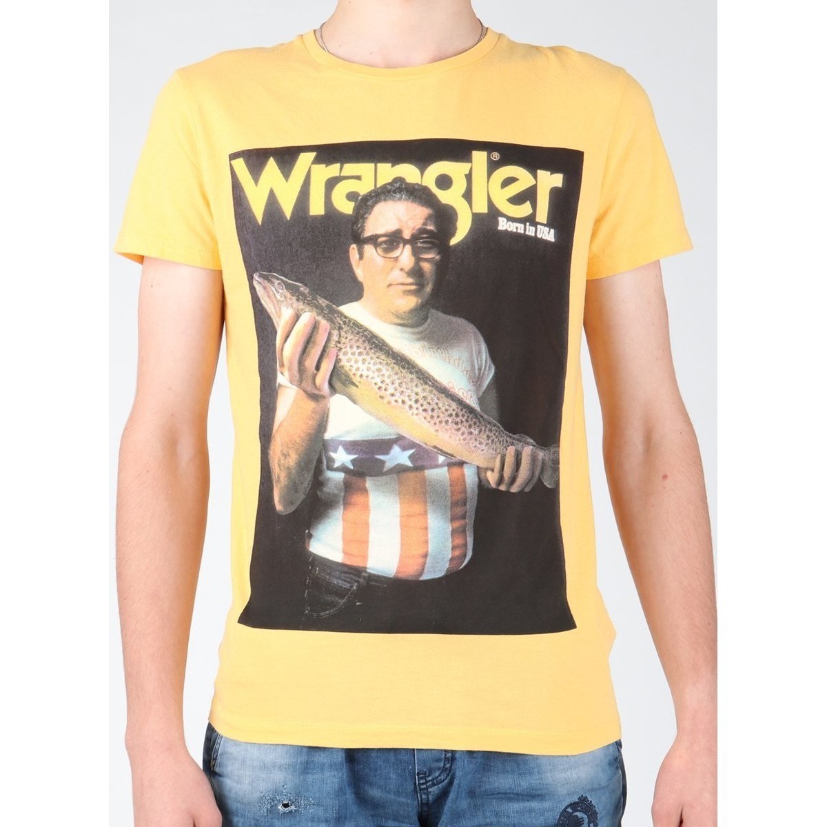 Wrangler  T-shirt  S/S Graphic T W7931EFNG  Žlutá