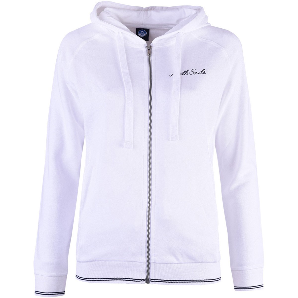 North Sails  90 2269 000 | Hooded Full Zip W/Graphic  Bílá