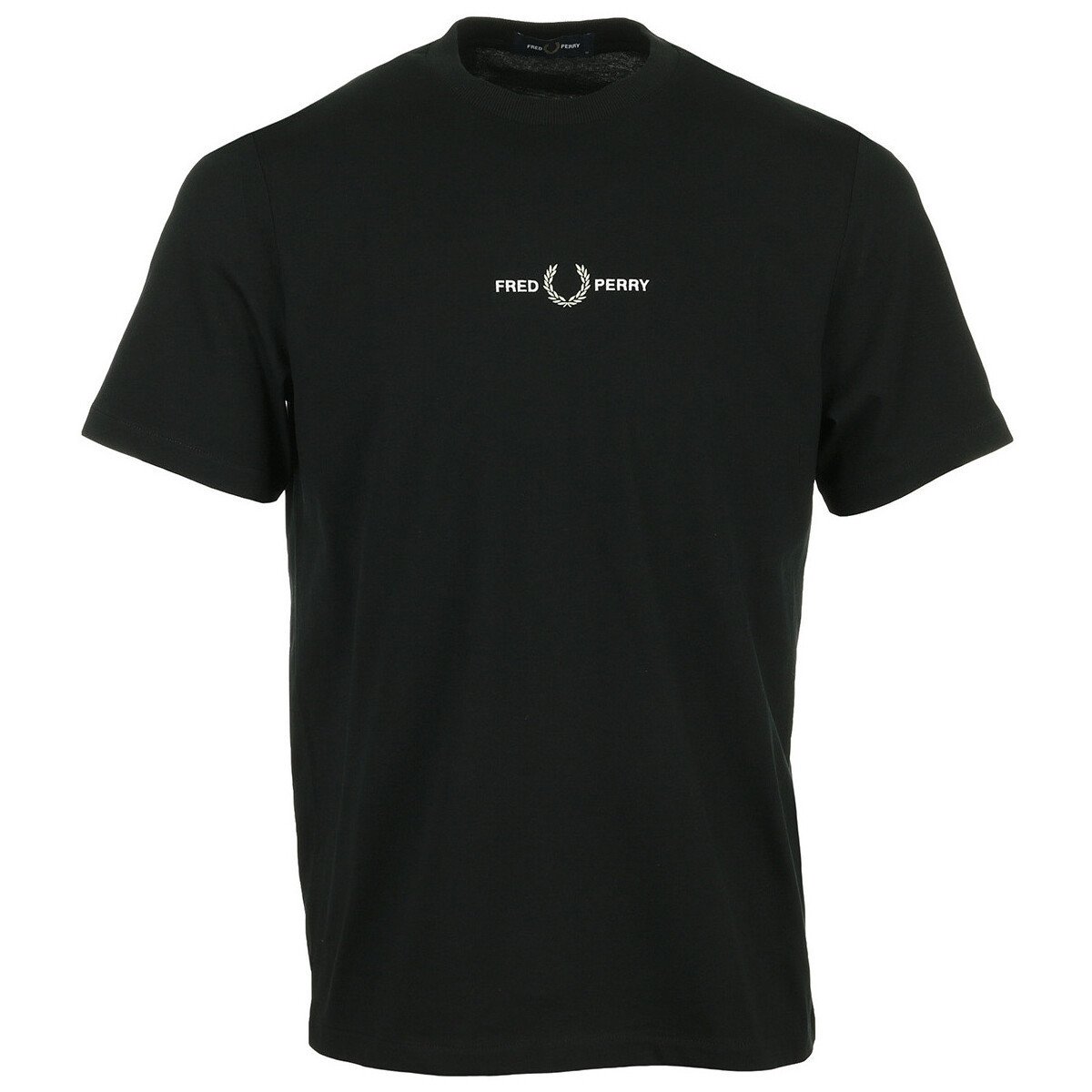 Fred Perry  Embroidered T-Shirt  Černá