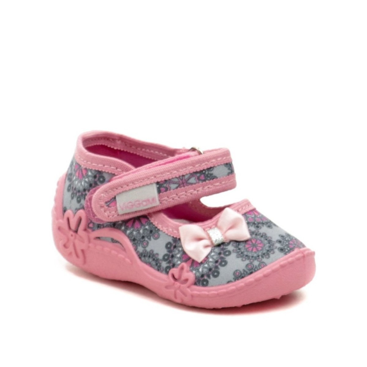 Vi-Gga-Mi  růžové dětské plátěné sandálky BIANKA  Šedá