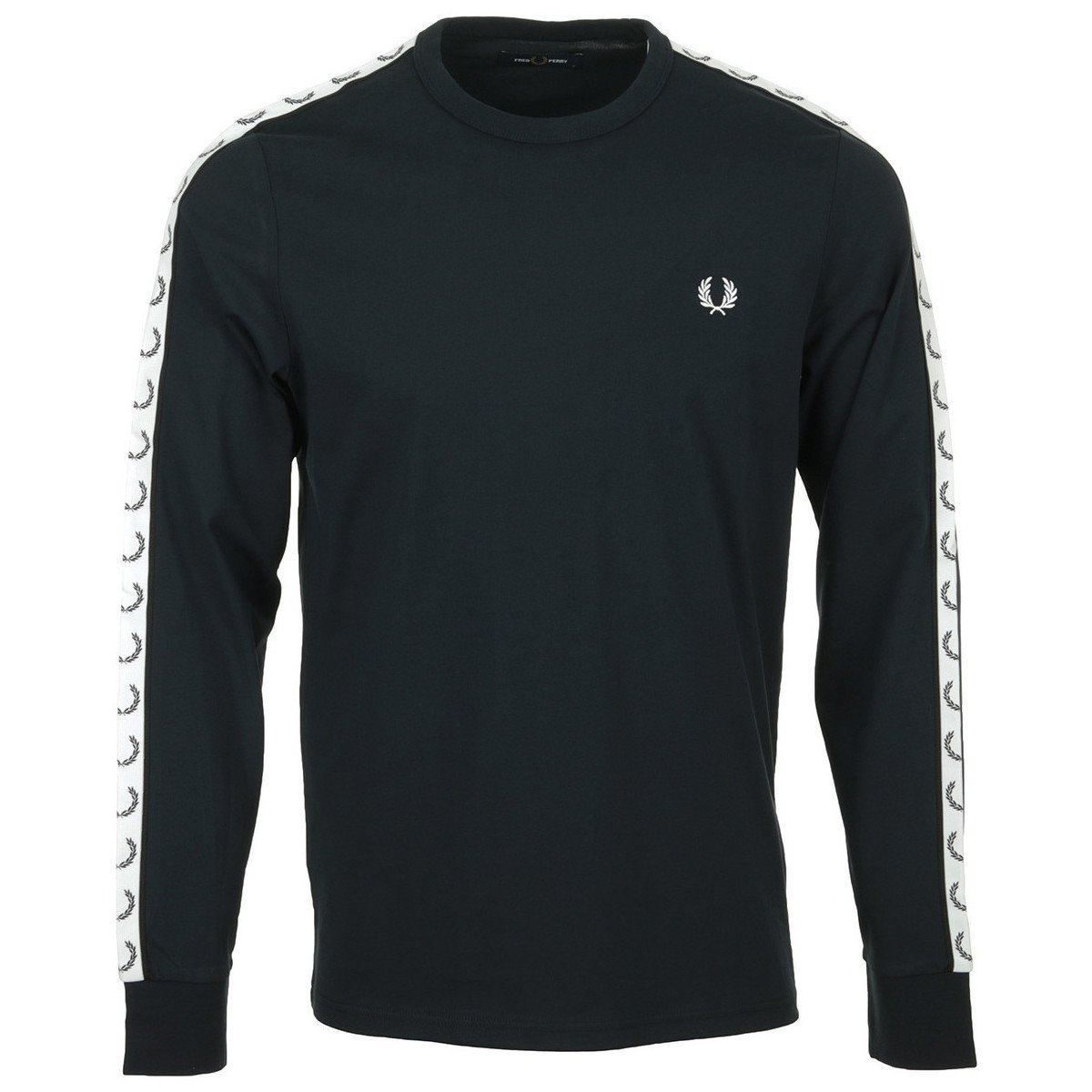 Fred Perry  Taped Long Sleeve Tee Shirt  Modrá