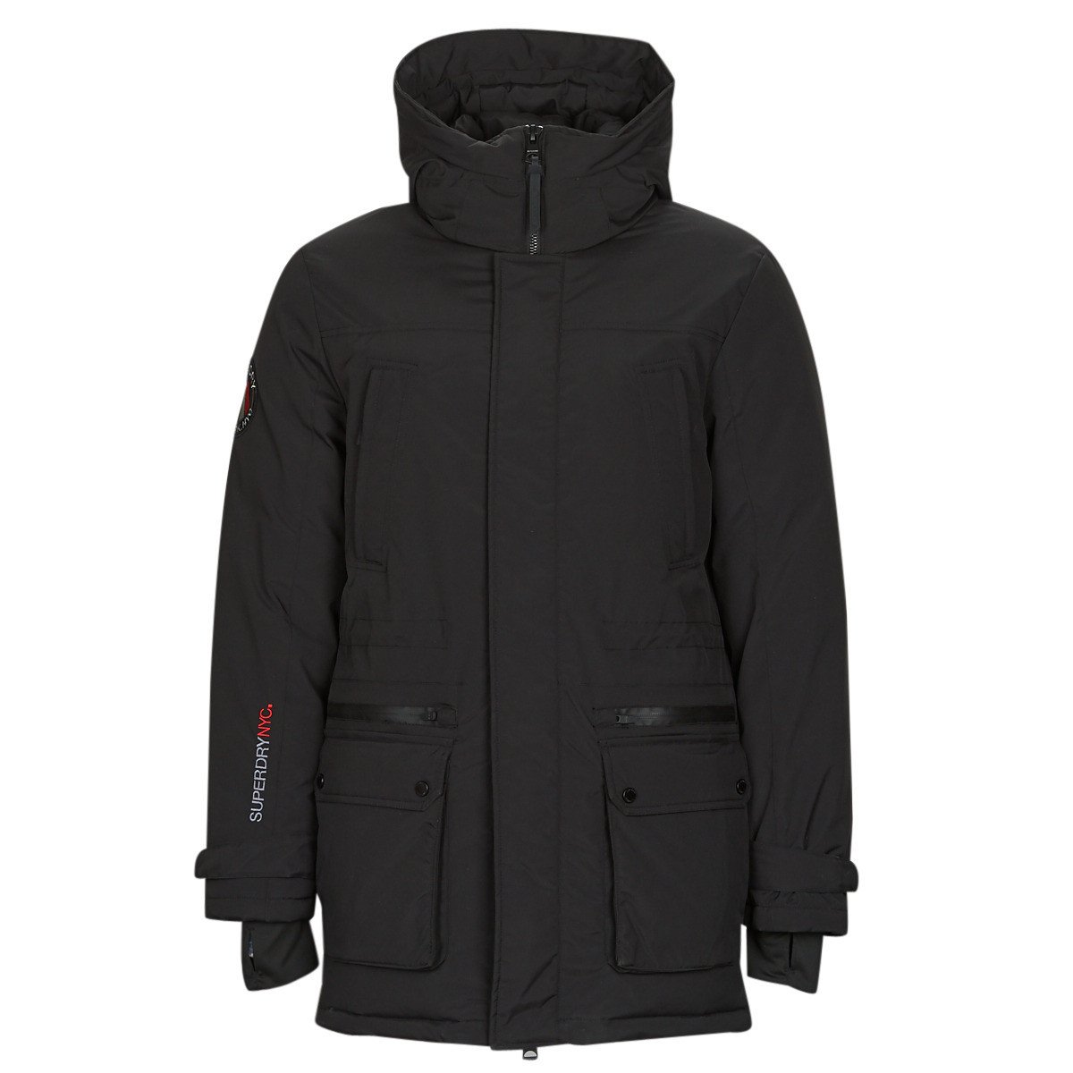 Superdry  CITY PADDED PARKA JACKET  Černá