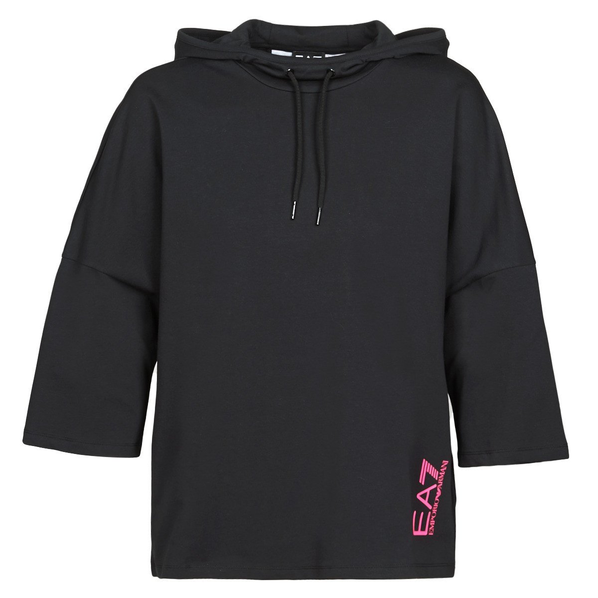 Emporio Armani EA7  TRAIN GRAPHIC SERIES W HOODIE CN GRAPHIC INSERT  Černá