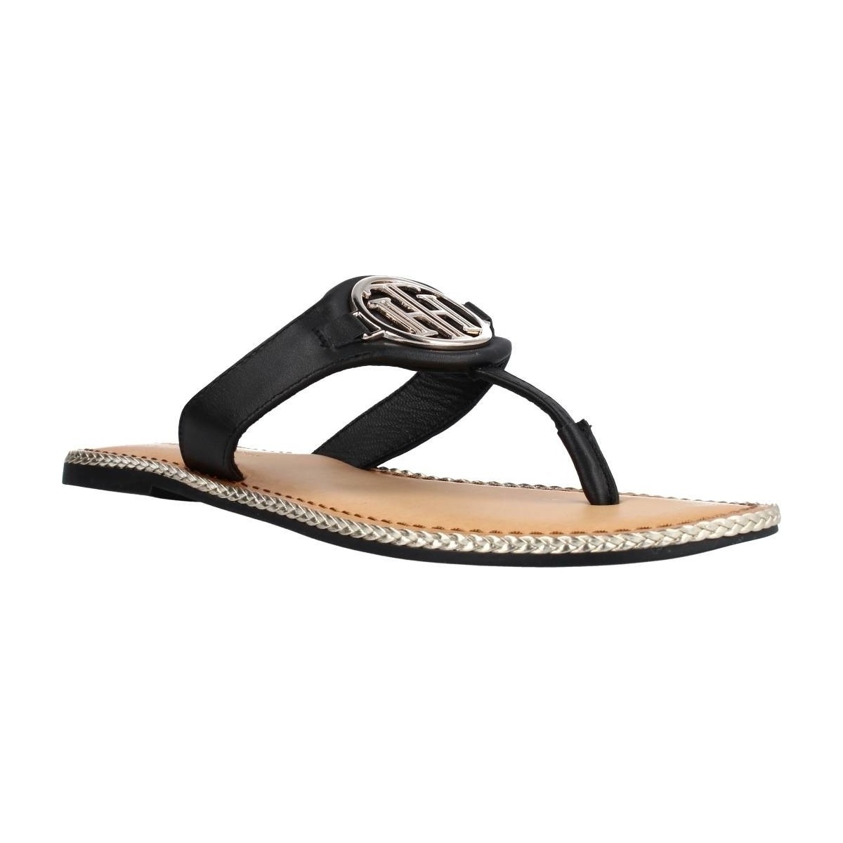 Tommy Hilfiger  ESSENTIAL LEATHER FLAT S  Černá