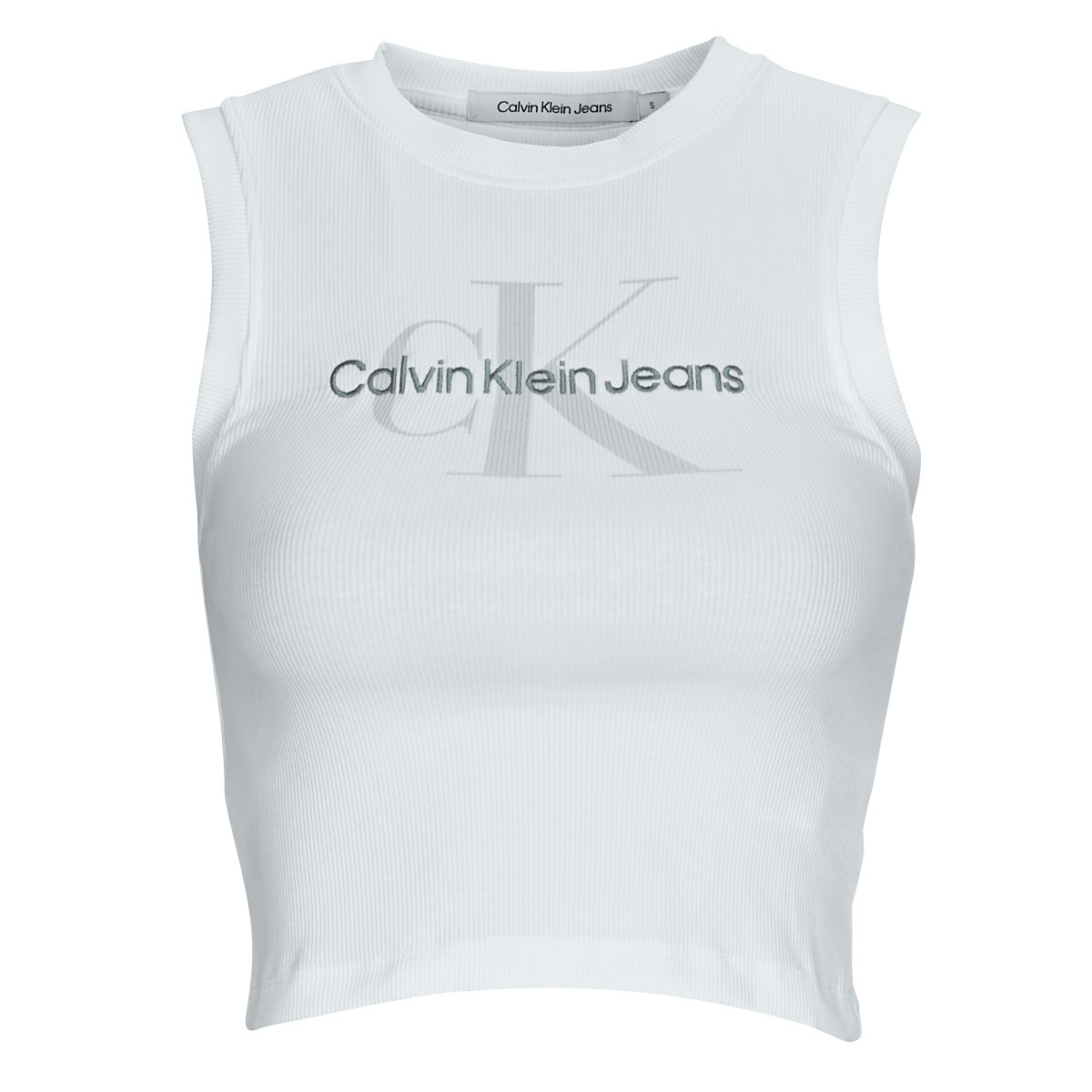 Calvin Klein Jeans  ARCHIVAL MONOLOGO RIB TANK TOP  Bílá