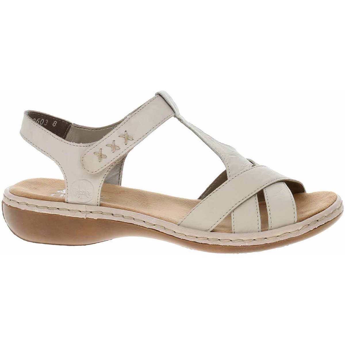 Rieker  Dámské sandály  65919-60 beige  Béžová