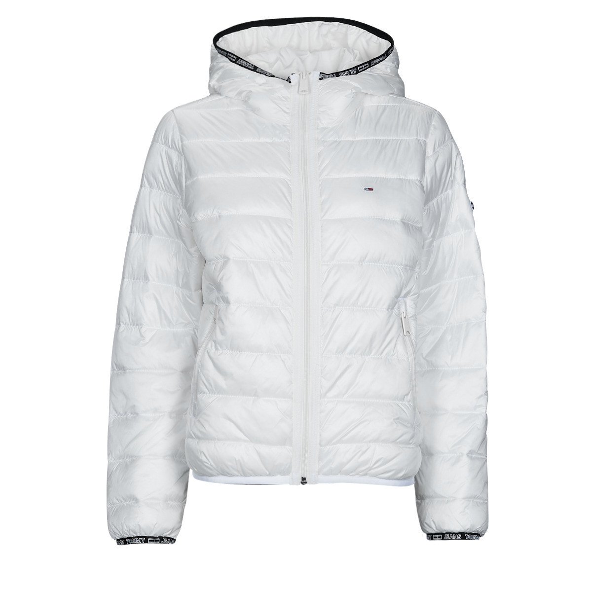 Tommy Jeans  TJW QUILTED TAPE HOODED JACKET  Bílá