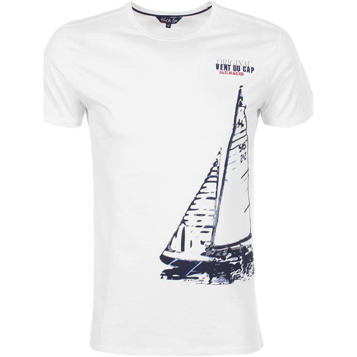 Vent Du Cap  T-shirt manches courtes homme CADRIO  Bílá