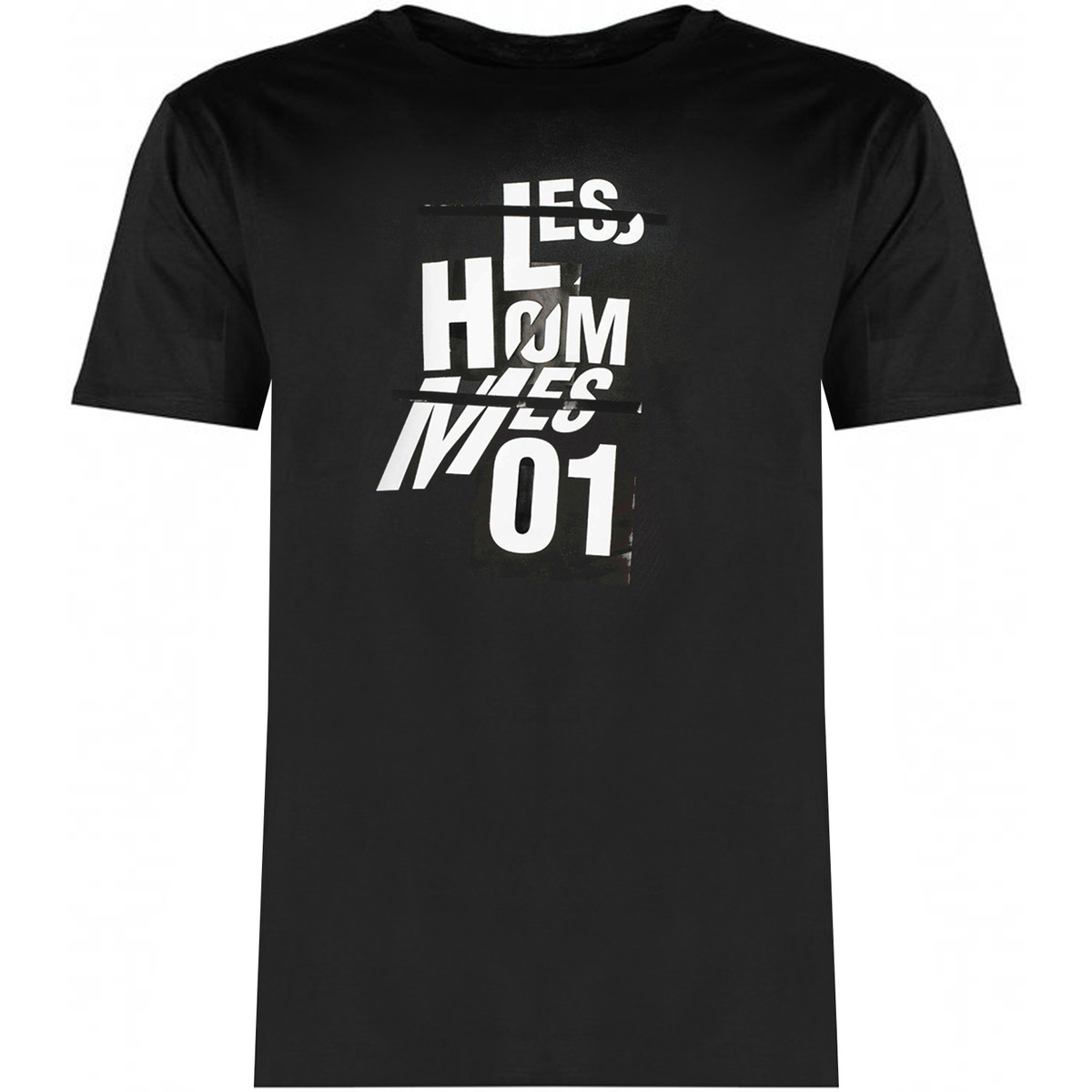 Les Hommes  LLT204-721P | Round Neck T-Shirt  Černá