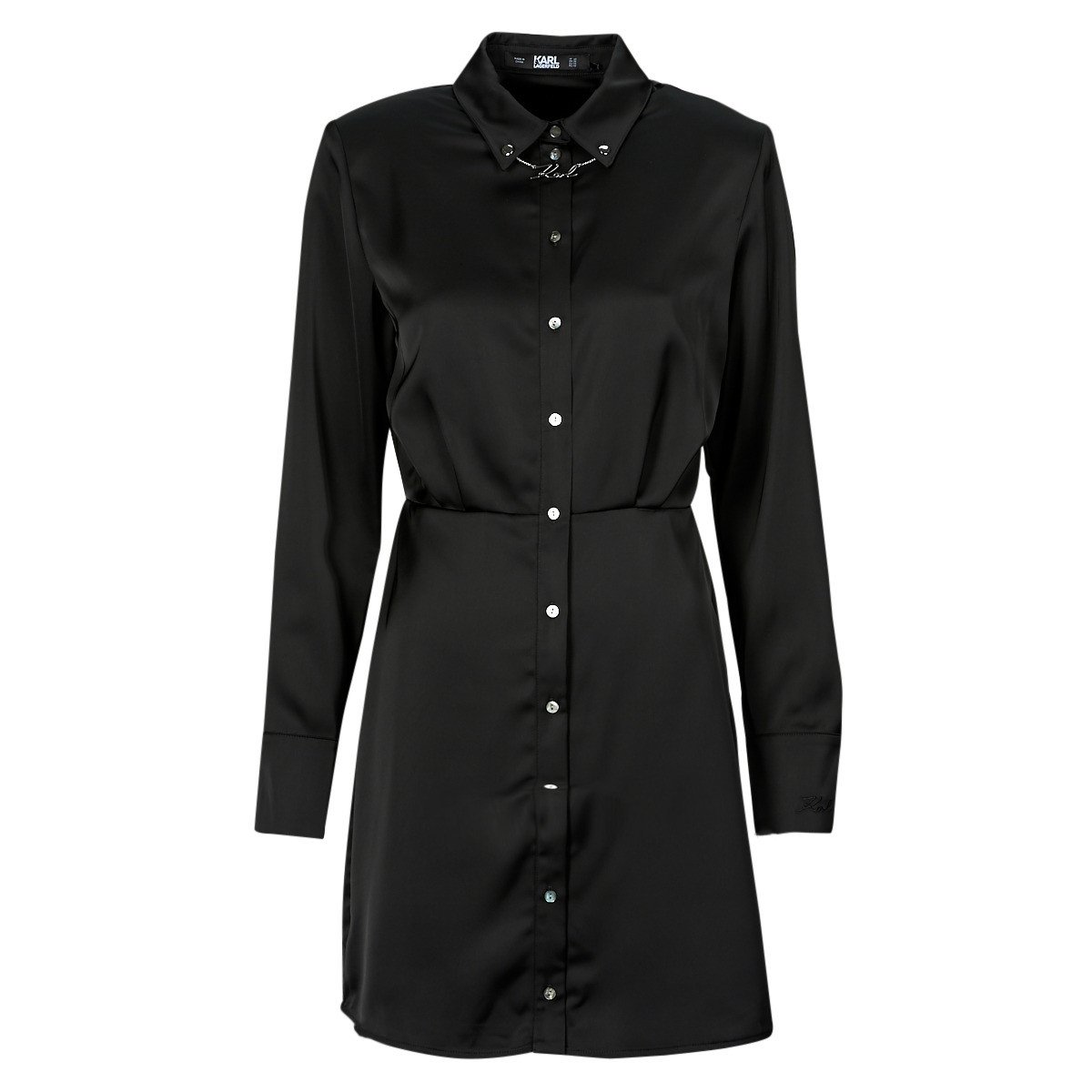 Karl Lagerfeld  karl charm satin shirt dress  ruznobarevne