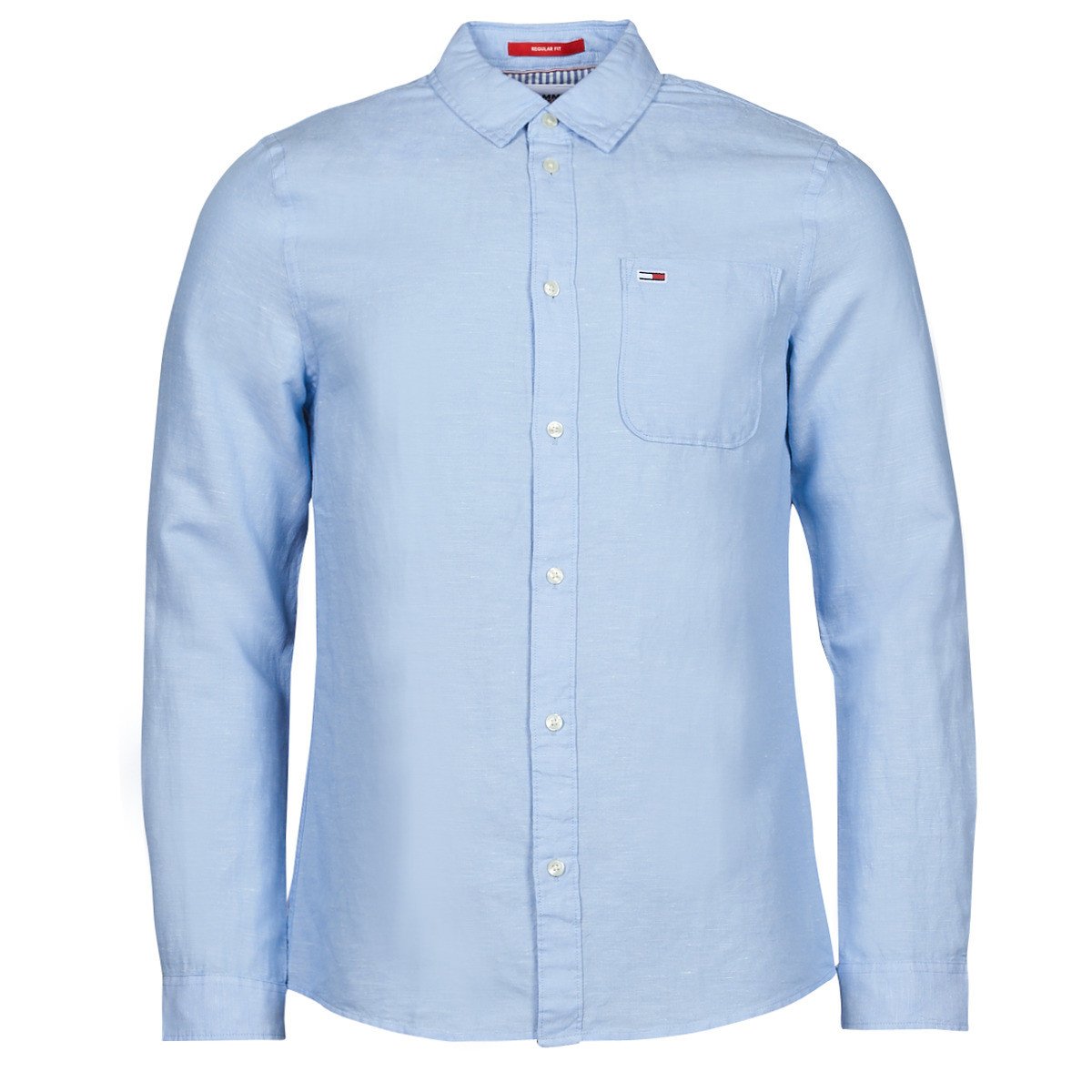 Tommy Jeans  TJM LINEN BLEND SHIRT  Modrá