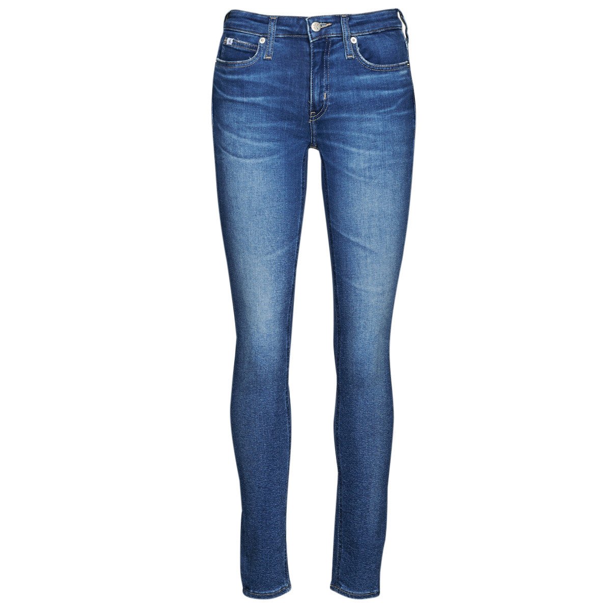 Calvin Klein Jeans  MID RISE SKINNY  Modrá