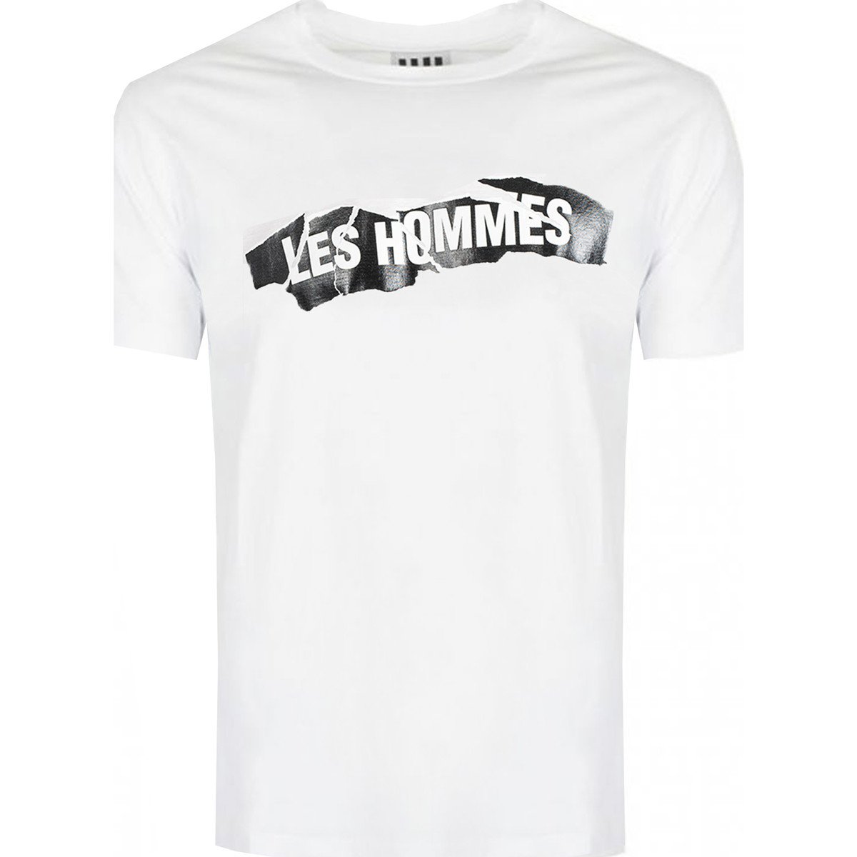 Les Hommes  LKT200-703P | Round Neck T-Shirt  Bílá