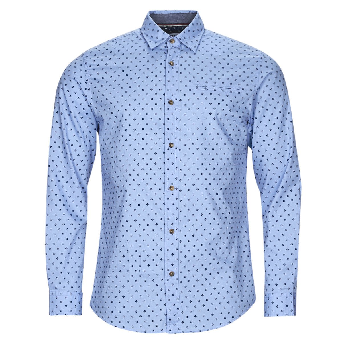 Jack & Jones  JJETREKOTA DETAIL SHIRT LS  Modrá