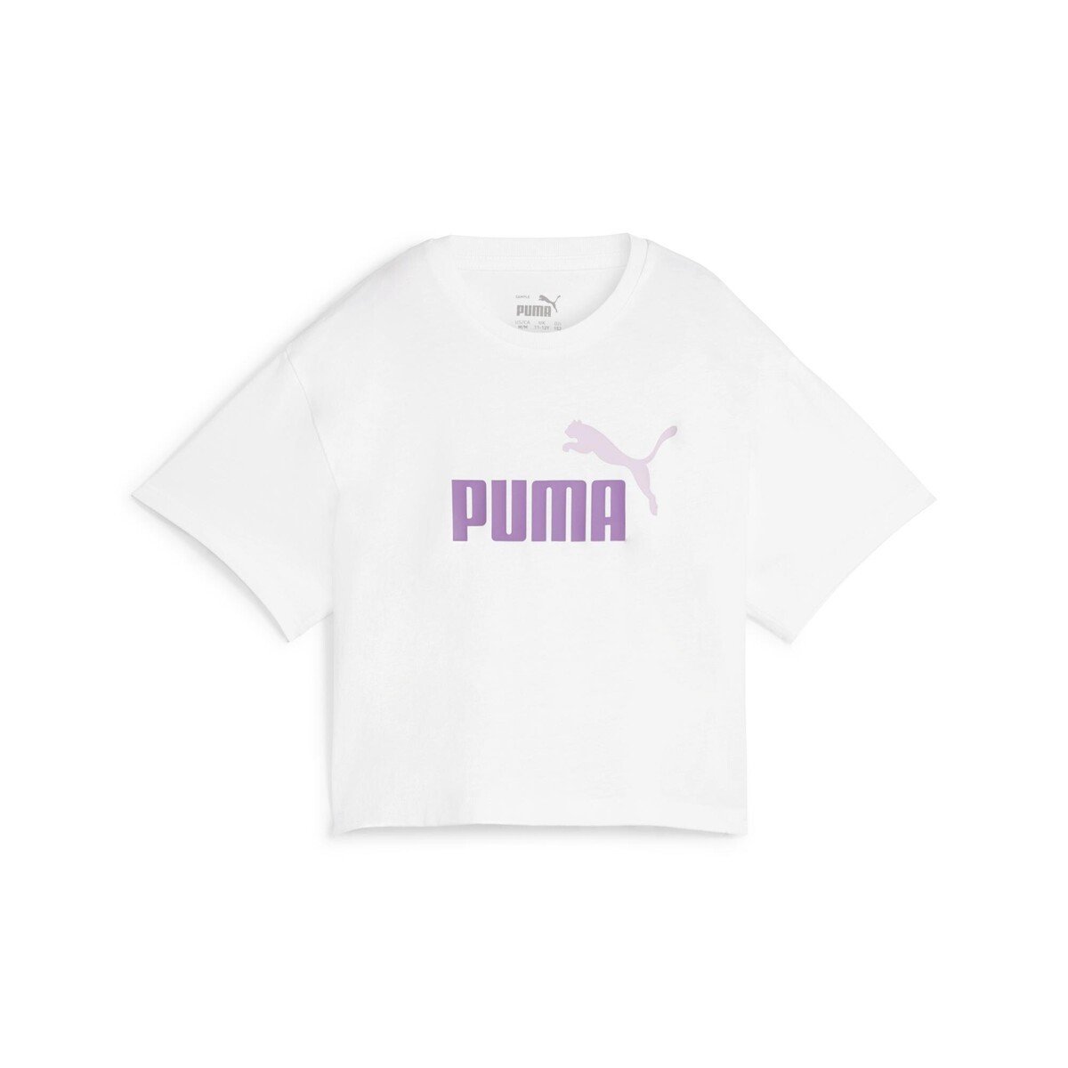 Puma  GRILS LOGO CROPPED TEE  Bílá