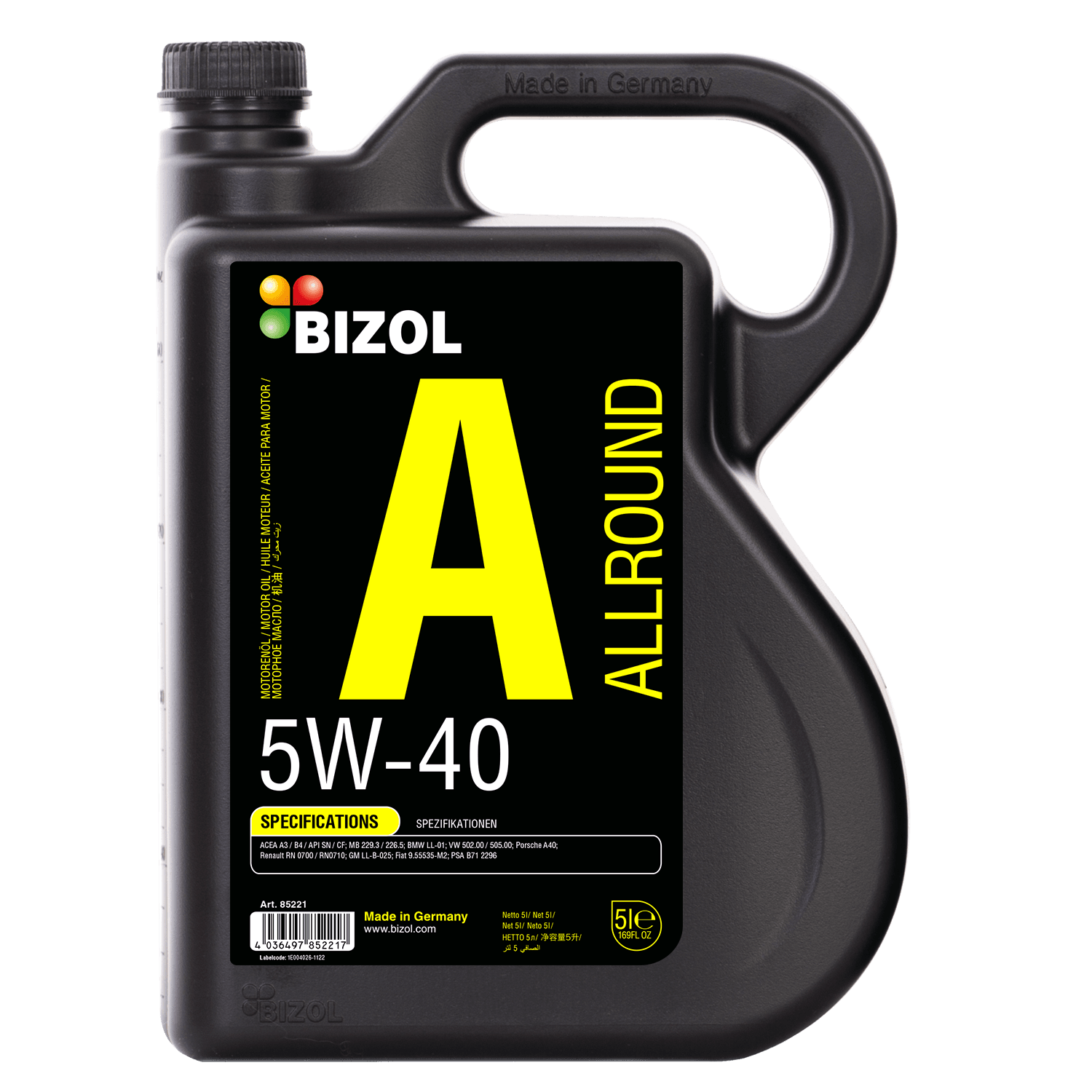 Motorový olej 5W-40 BIZOL Allround (new) - 5L