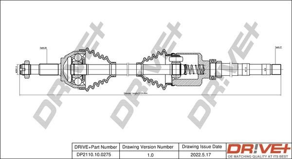 Hnací hřídel DRIVE DP2110.10.0275