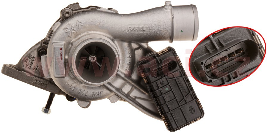 turbodmychadlo GARRETT model GTB1749VK, originální díl repasovaný firmou TURBOCHARGER (+ vratná část 1500 Kč/60 €)