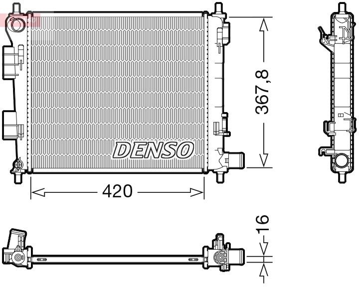 Chladič, chlazení motoru DENSO DRM41025