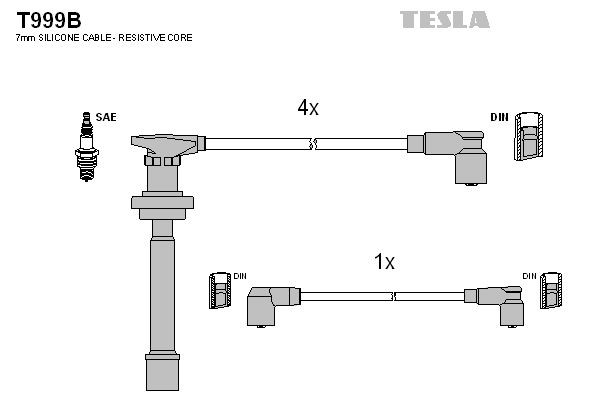 Sada kabelů pro zapalování TESLA T999B