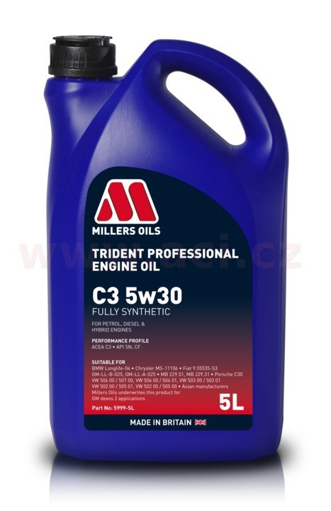 Motorový olej 5W-30 MILLERS OILS Trident Longlife plně syntetický - 5L