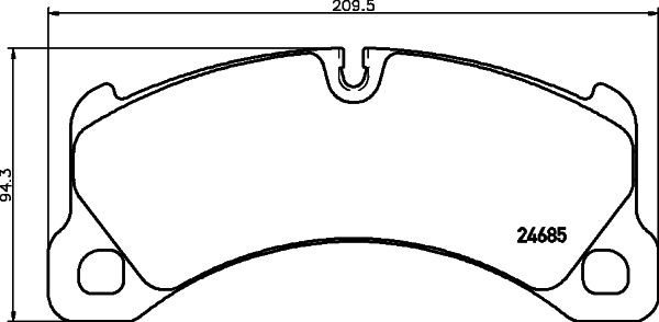 Sada brzdových destiček, kotoučová brzda HELLA PAGID 8DB 355 015-131