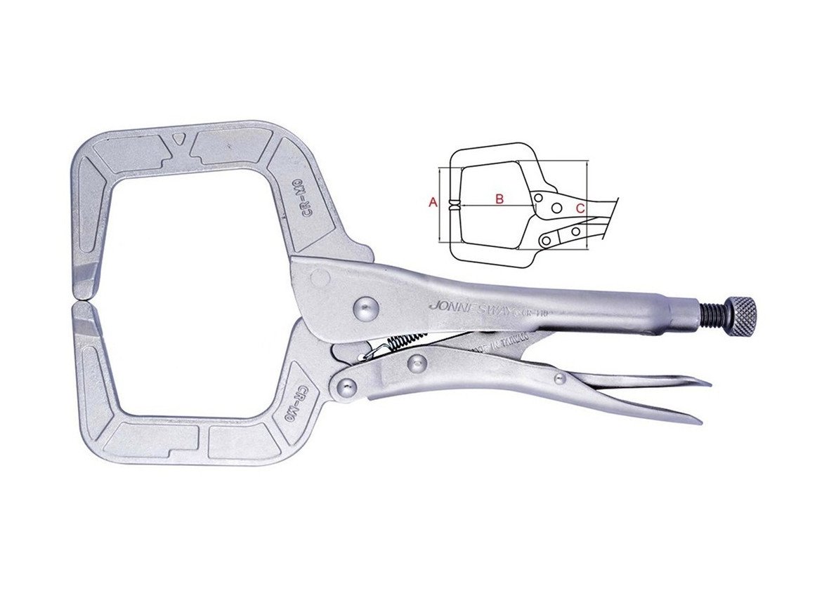 Kleště rychloupínací s pákovým mechanismem, typ C, délka 275 mm  - JONNESWAY P37M11A