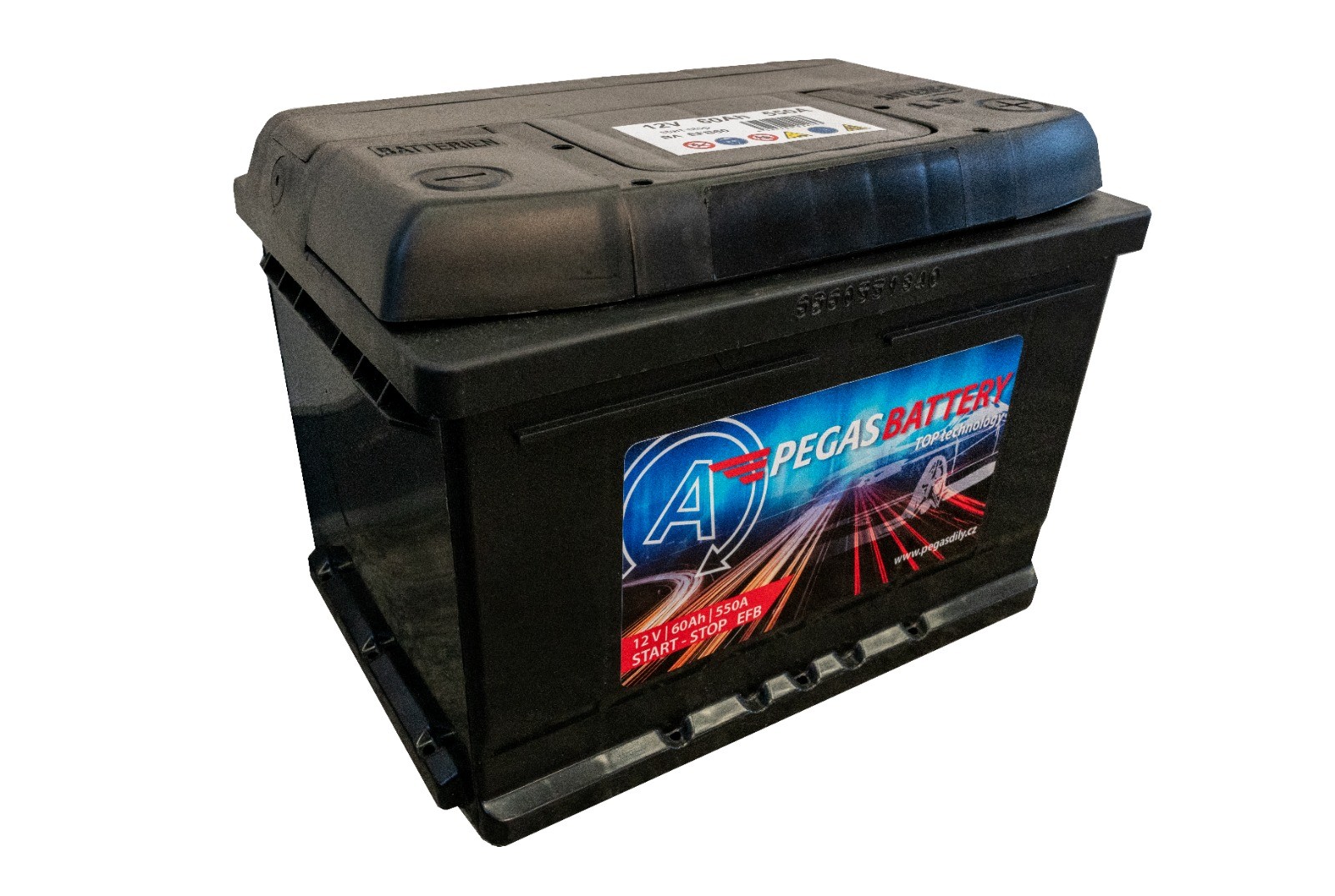 Autobaterie Pegas Battery START-STOP 60 Ah , 550 A, pravá