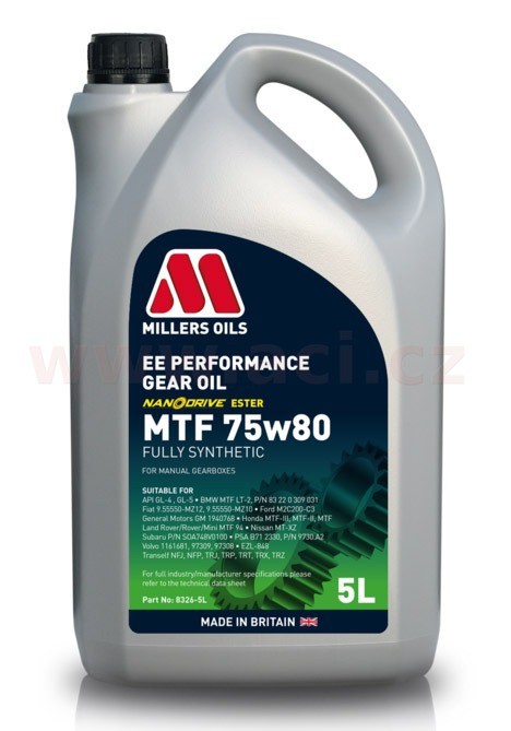 MILLERS OILS EE PERFORMANCE MTF 75w80 5l