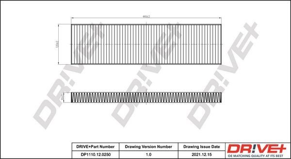 Filtr, vzduch v interiéru DRIVE DP1110.12.0250