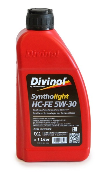 Motorový olej 5W-30 DIVINOL Syntholight HC-FE 5W-30 - 1L