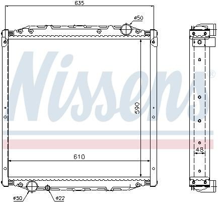 Chladič, chlazení motoru NISSENS 62880A