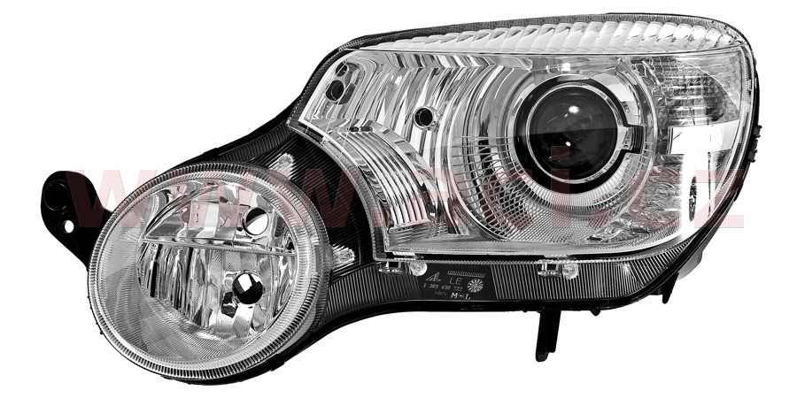 přední světlo XENON D1S+H7 (bez jednotky, bez výbojky, bez žárovek, s motorkem) (aut. ovládané) ORIGINÁL, L