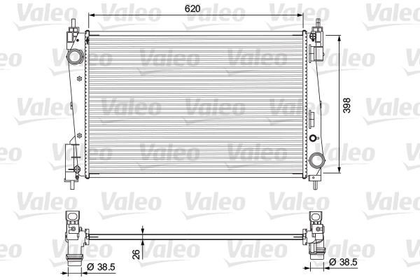 Chladič, chlazení motoru VALEO 701717