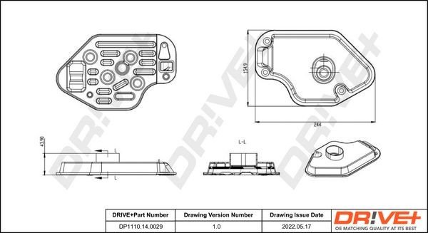 Hydraulický filtr, automatická převodovka DRIVE DP1110.14.0029