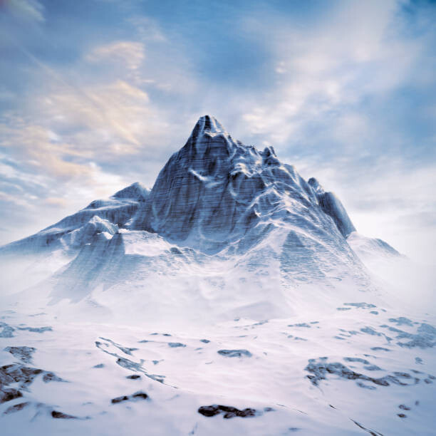 grandeduc Umělecká fotografie Mountain peak scene, grandeduc, (40 x 40 cm)