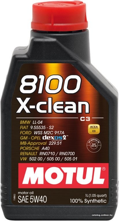 Motorový olej 5W-40 MOTUL 8100 X-CLEAN - 1L